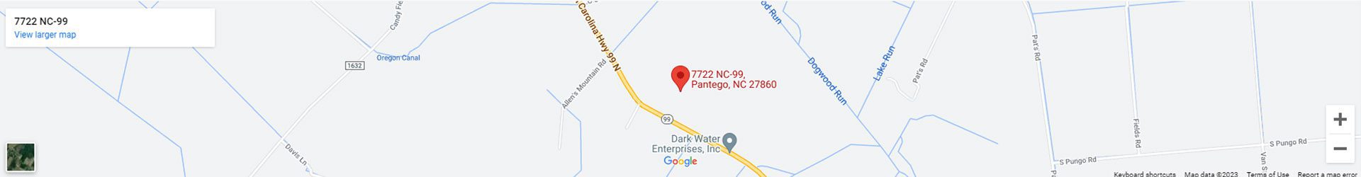 A map of the location of dark water enterprises, inc.